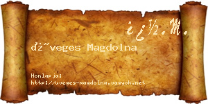Üveges Magdolna névjegykártya