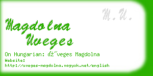 magdolna uveges business card